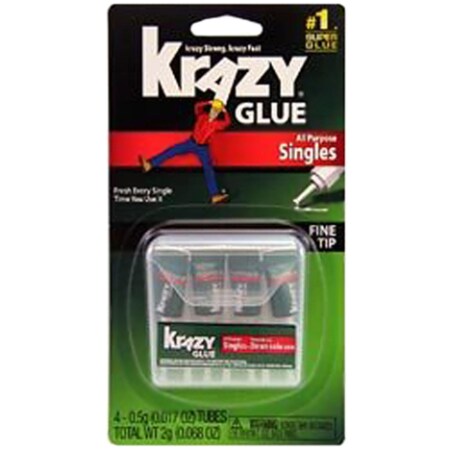 KRAZY GLUE Adhesive Instnt 4 Pack .5 Gram KG58248SN